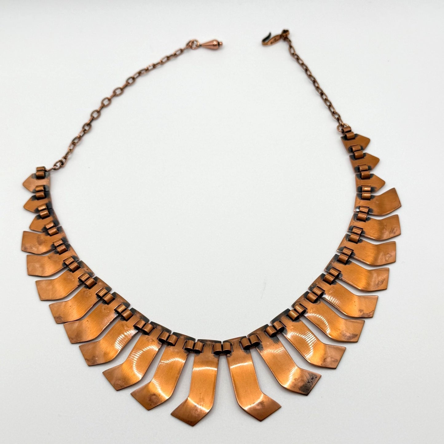 Vintage Renoir Metalisse Copper Link Necklace Collar 1950s