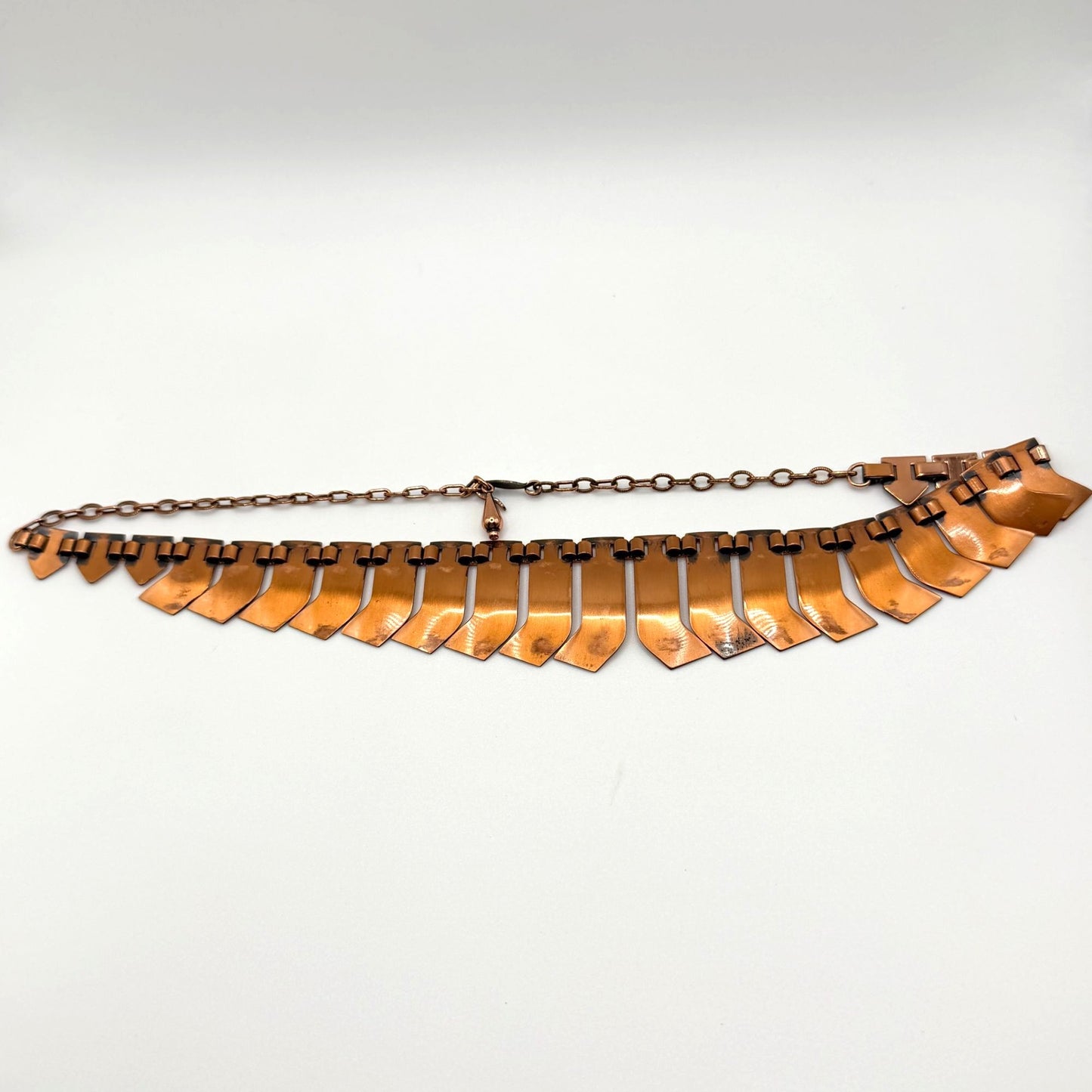 Vintage Renoir Metalisse Copper Link Necklace Collar 1950s