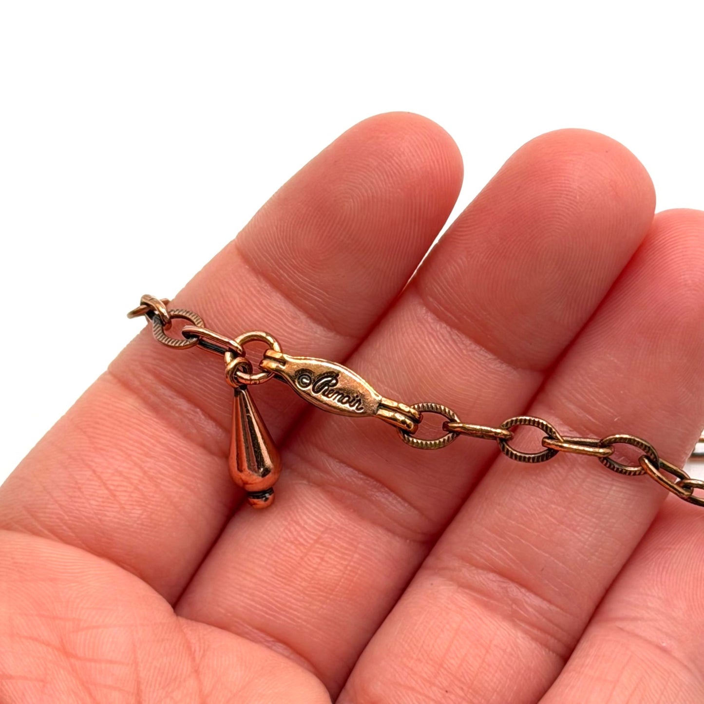 Vintage Renoir Metalisse Copper Link Necklace Collar 1950s