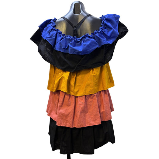 Se'zane Paris Ruffled Peasant Dress Multi S