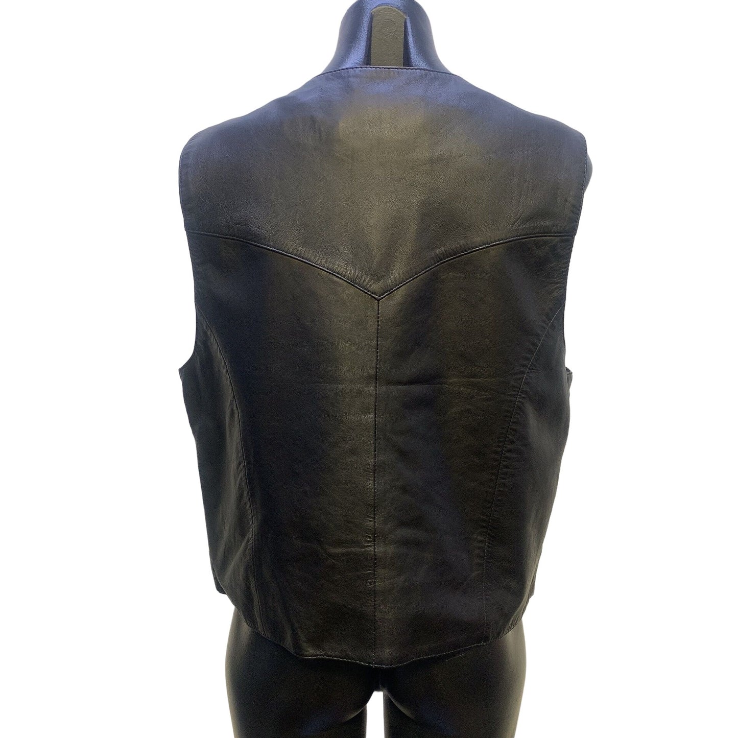 Scully Black Leather Vest Size Medium