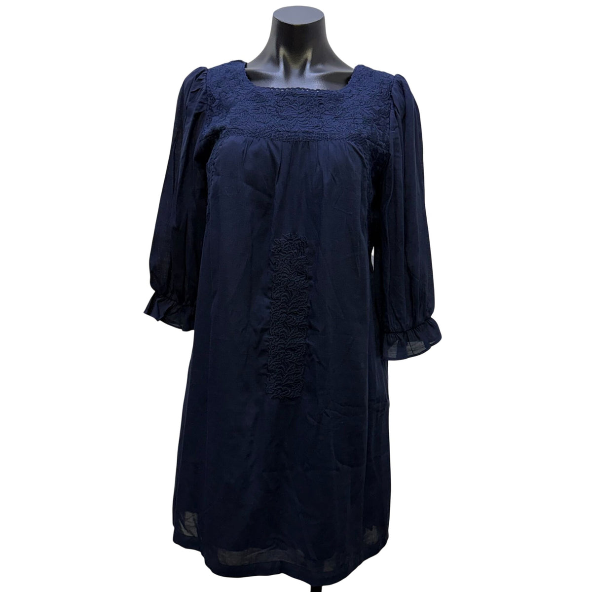 J.Marie Navy Blue Dress 3/4 Sleeves S