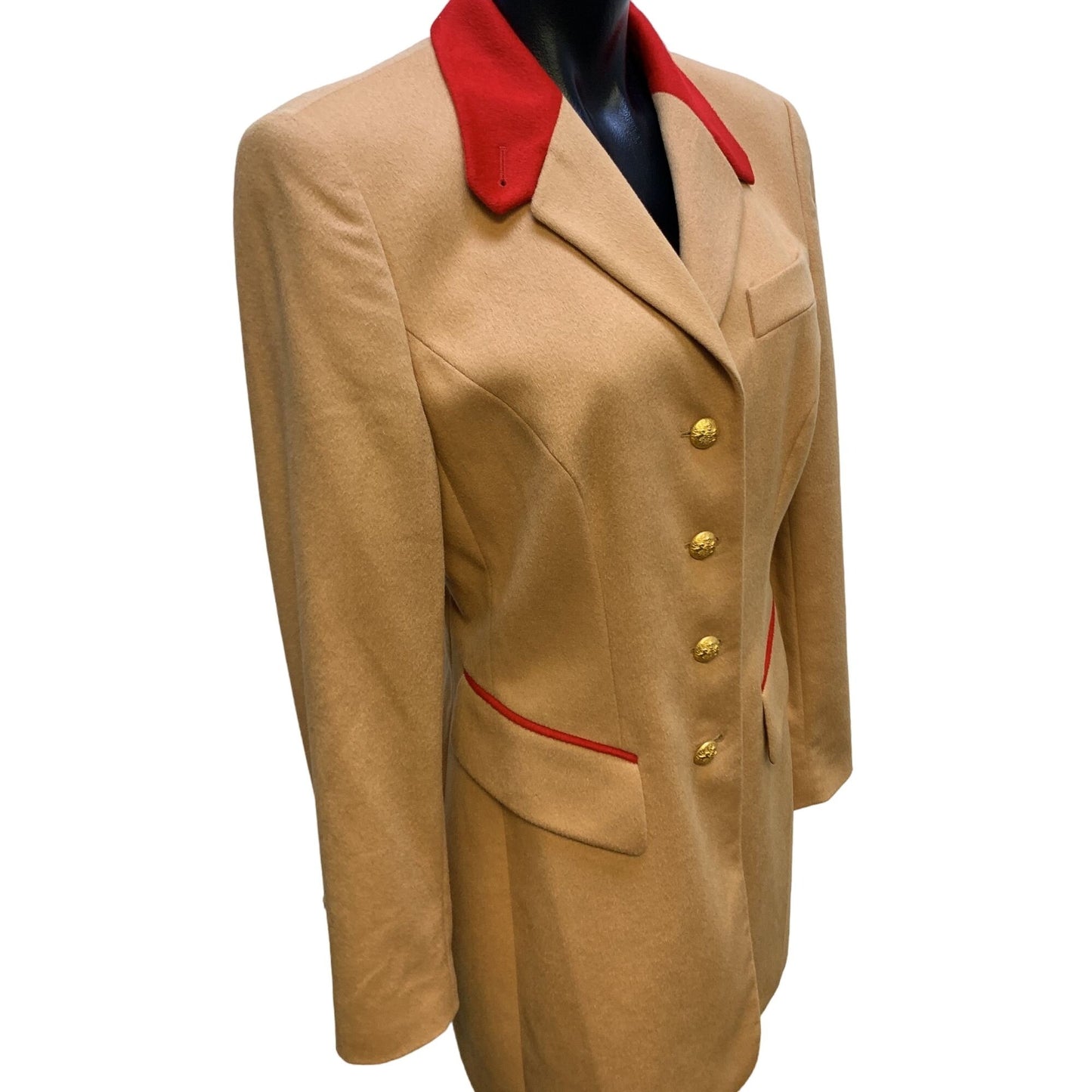 *Escada Brown & Red Wool Jacket Size 36/Small