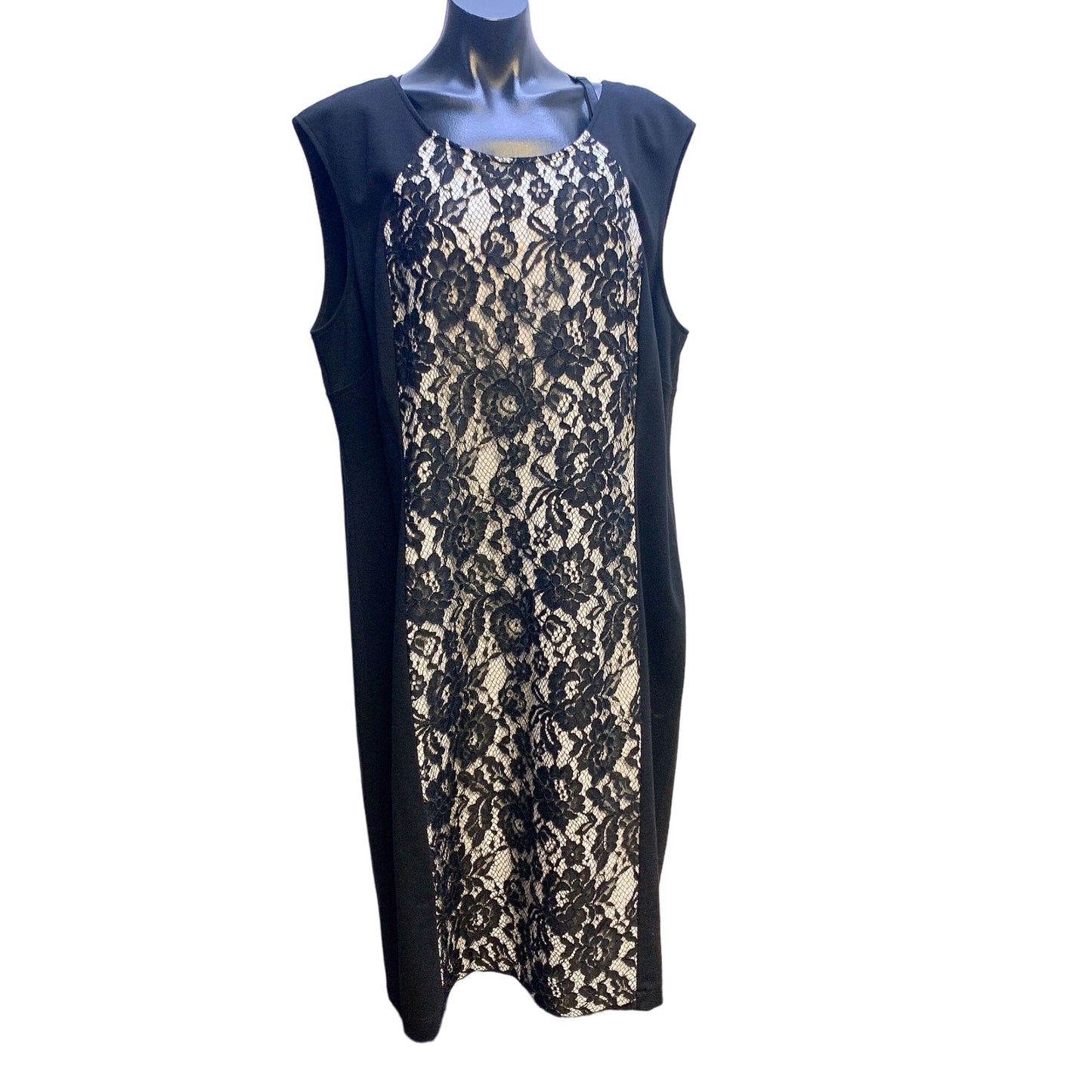 Lafayette 148 New York Lace & Black Sleeveless Dress 22W