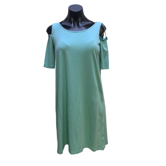 NWT Tyler Boe Sea Blue Cold-Shoulder Jersey Dress Size XS