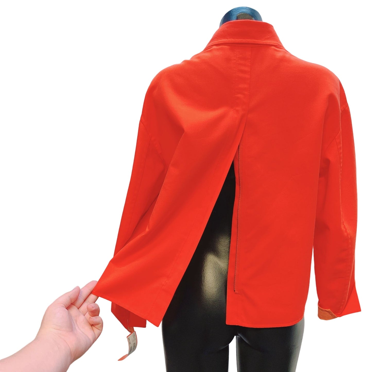 A-K-R-I-S Reversible Two Toned Orange Zip-Up Jacket Size 6