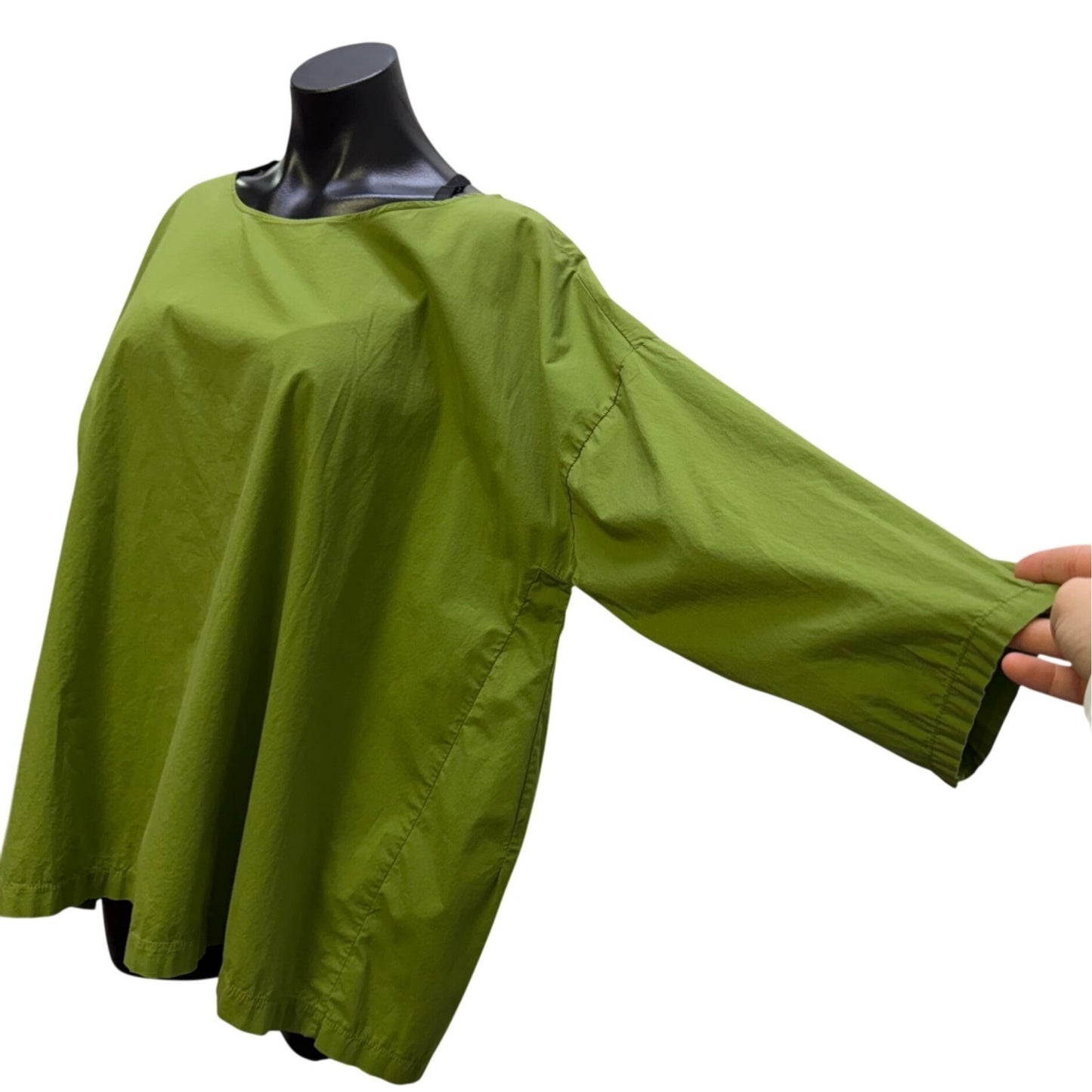 Mama B. Cot Blouse Relaxed Fit Green Long Sleeve L