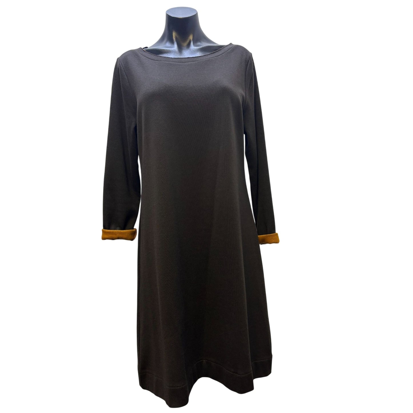 J Jill Wool Blend Black & Brown Dress L