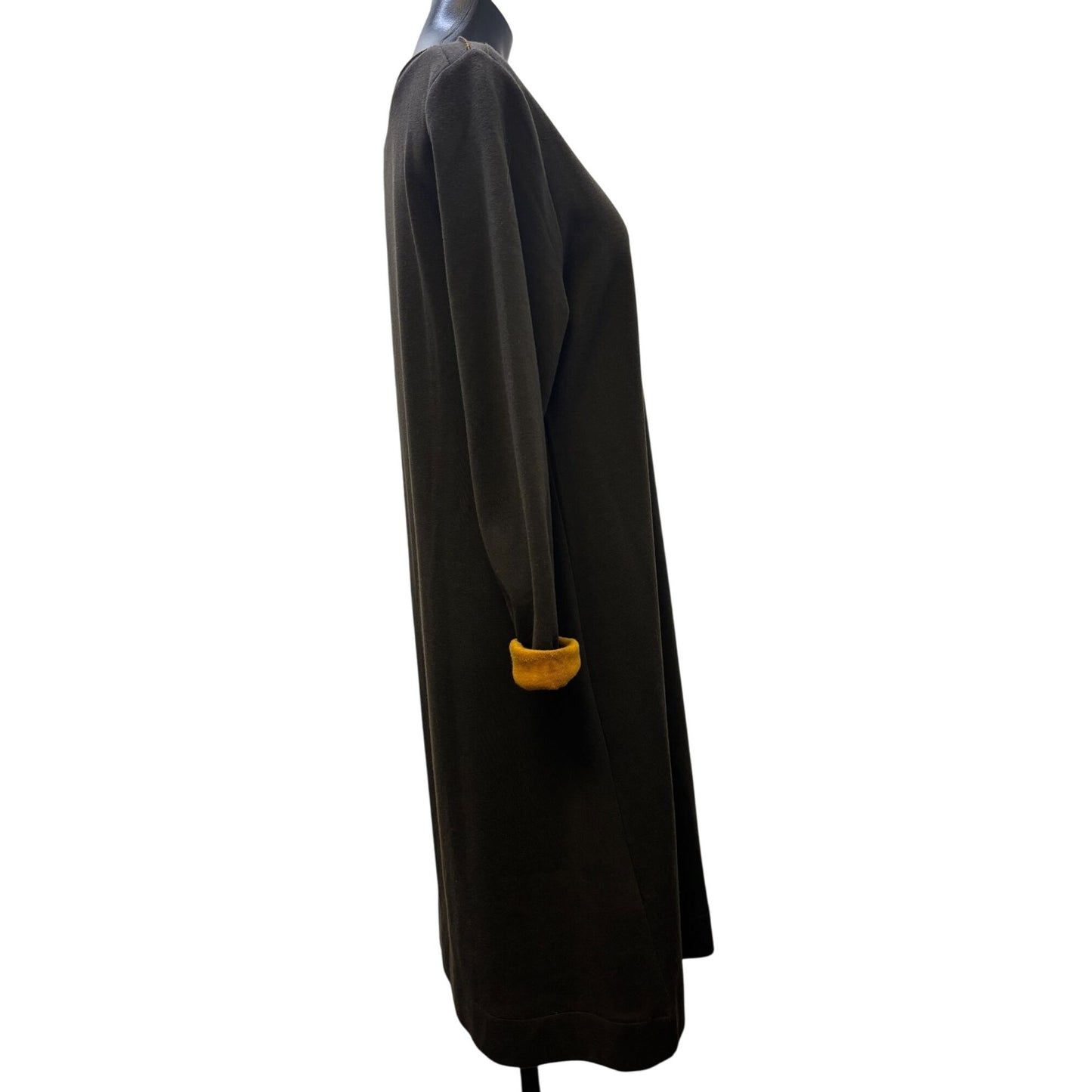 J Jill Wool Blend Black & Brown Dress L