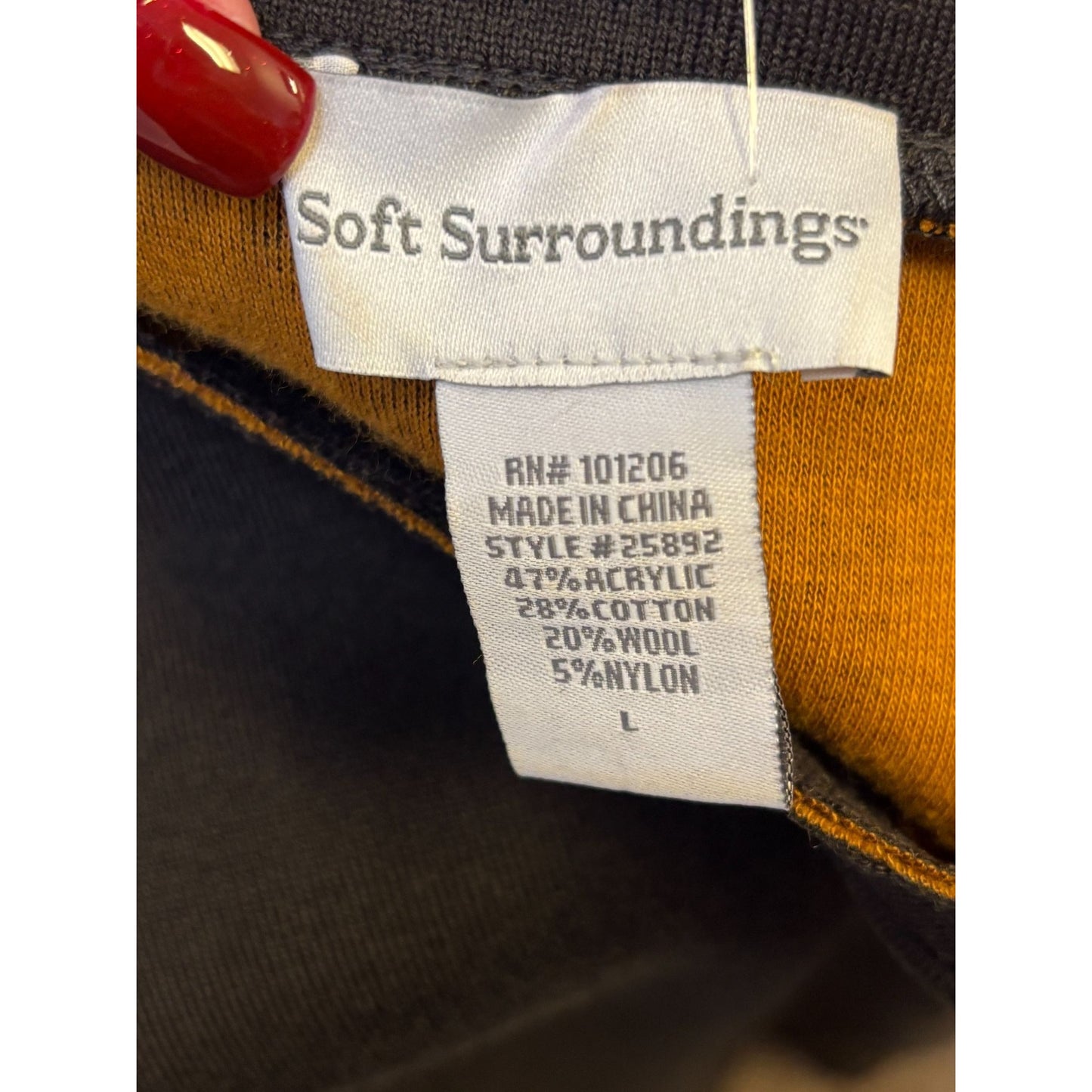 J Jill Wool Blend Black & Brown Dress L