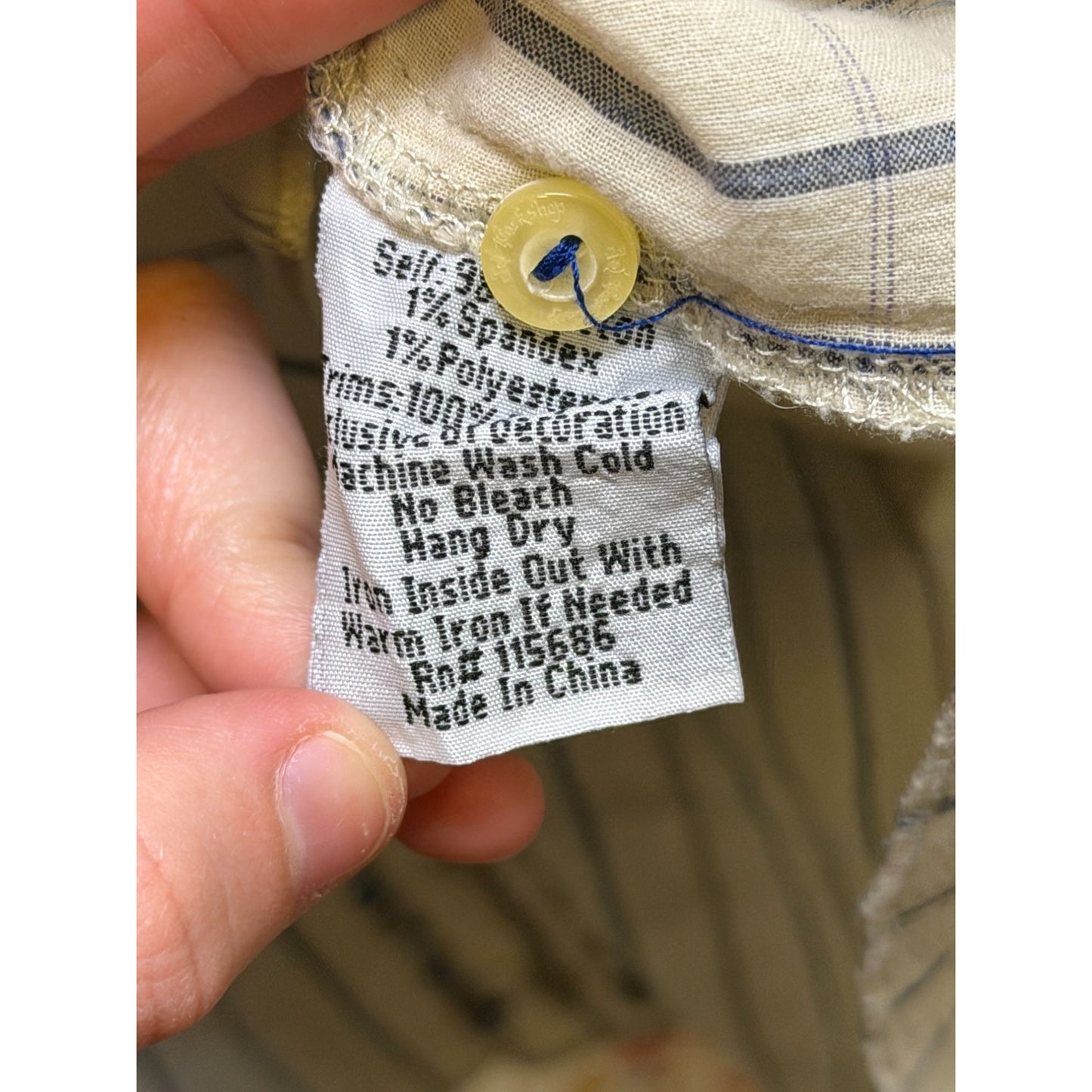 Johnny Was 3J Workshop Embroidered Button-Down Blouse Tan L