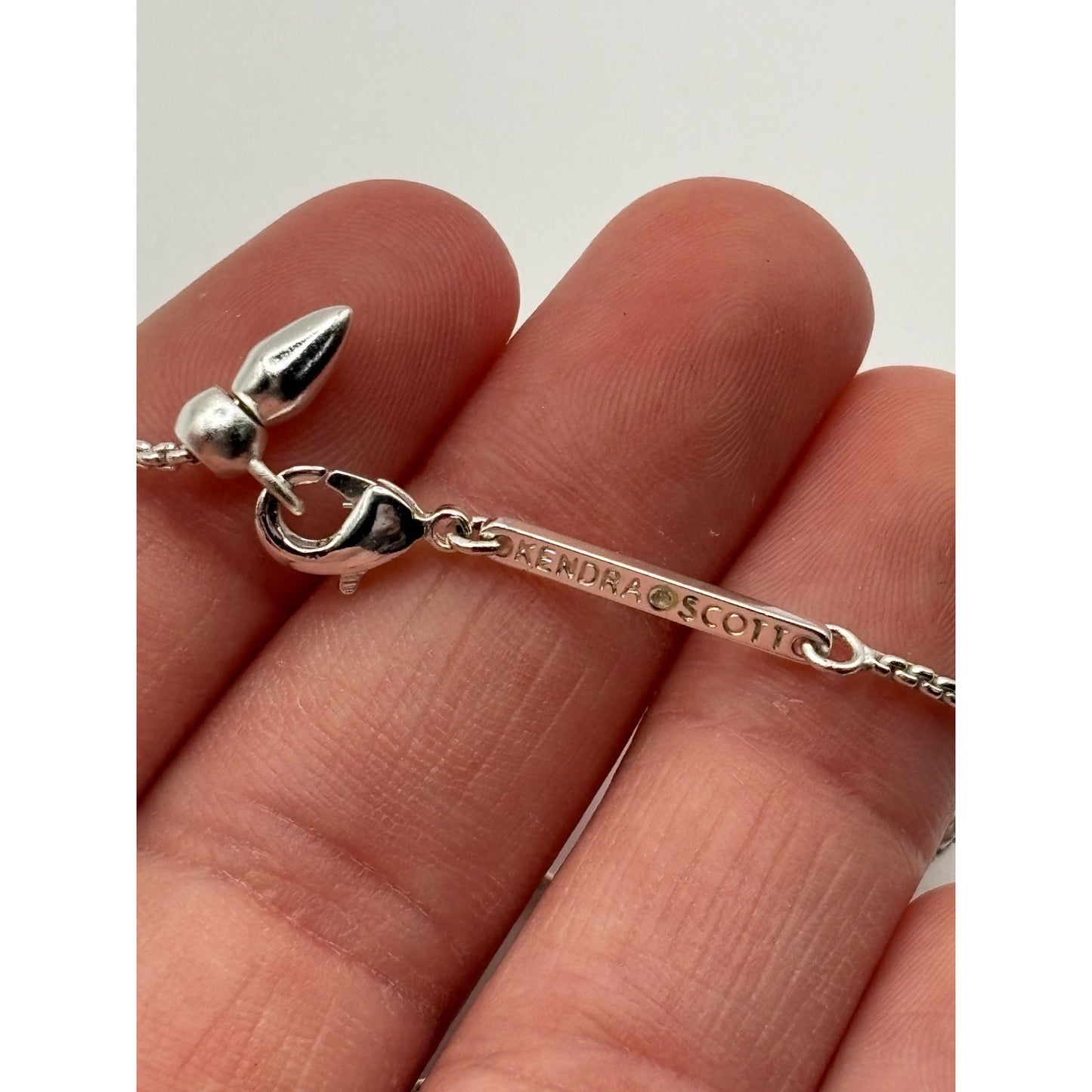 Kendra Scott Silver Bar Pendant Necklace