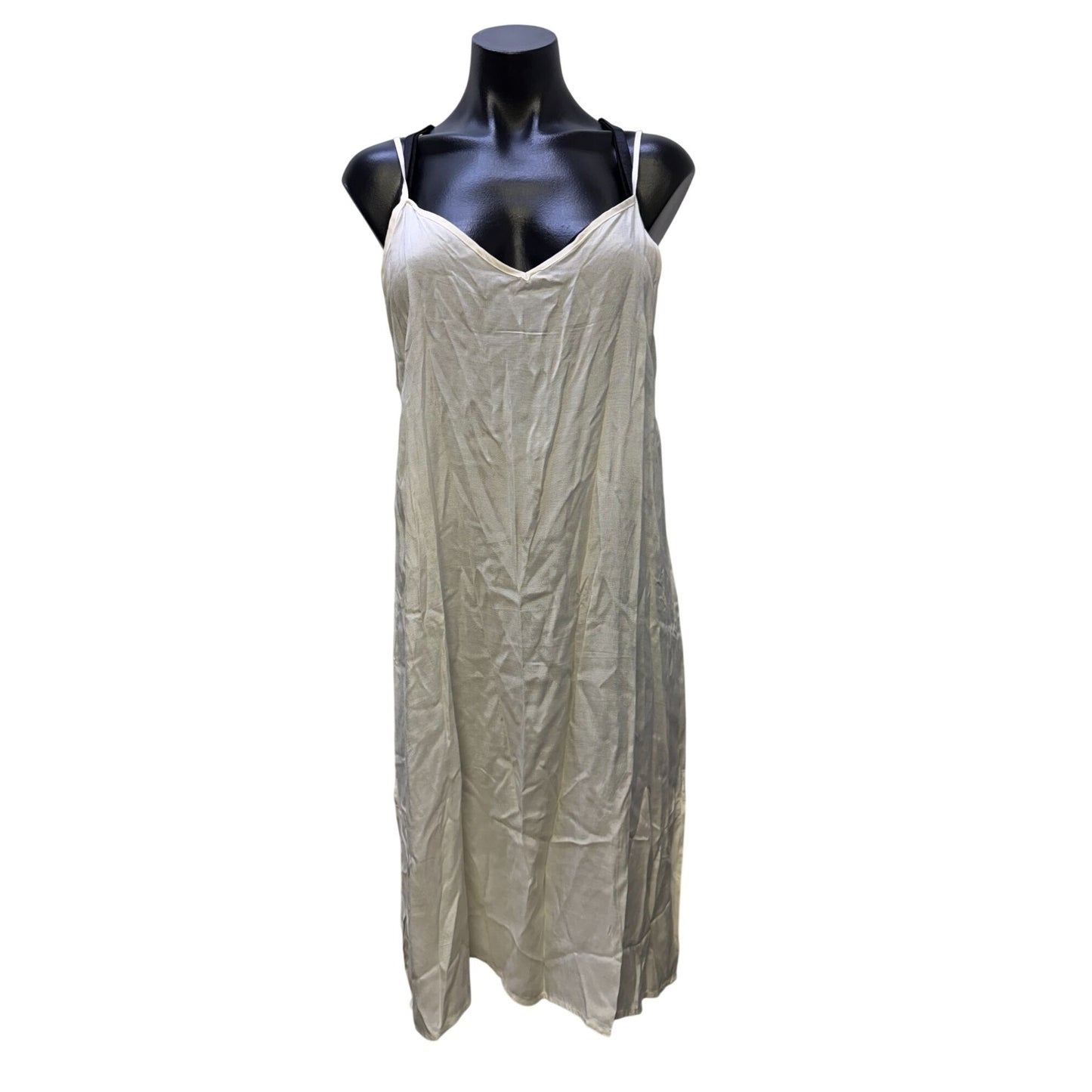 Emily Lovelock Floral Print Maxi Dress With Slip White & Blue S