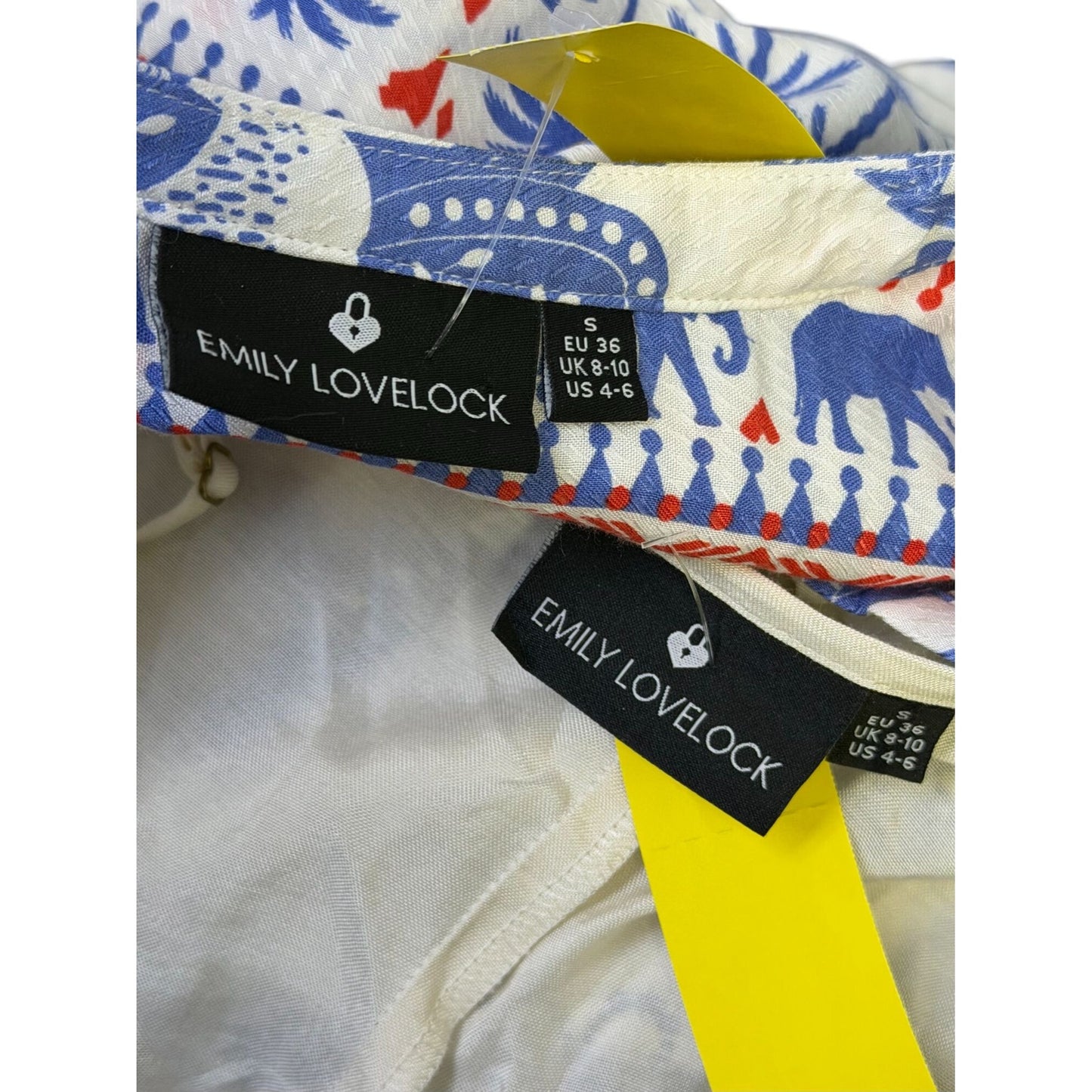 Emily Lovelock Floral Print Maxi Dress With Slip White & Blue S