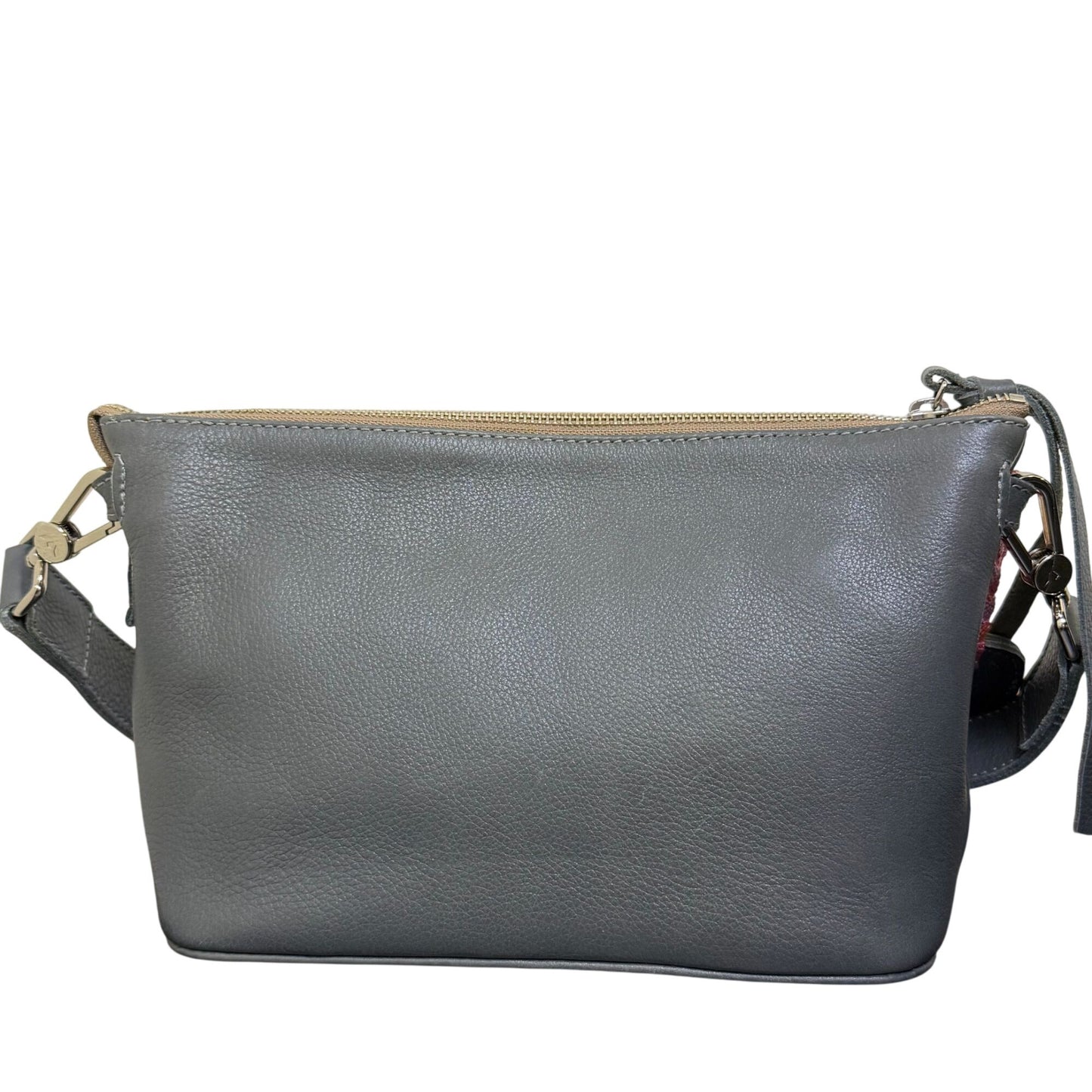 Consuela Gray Leather Shoulder Bag