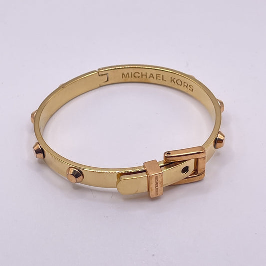 Michael Kors Gold Buckle Studded Bangle Bracelet