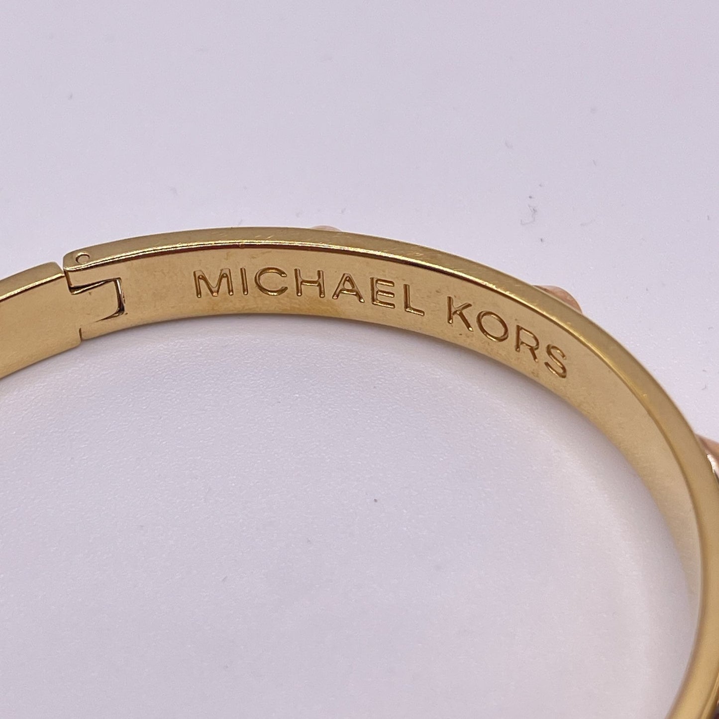 Michael Kors Gold Buckle Studded Bangle Bracelet