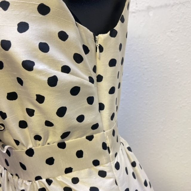 Kate Spade White Black Polka Dot Dress Size 4