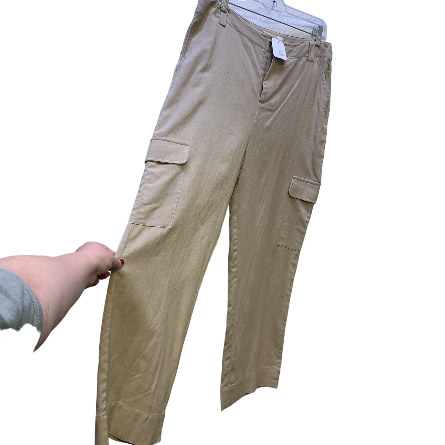 NWT Mod Ref The Linen Cargos - Beige Tan Cargo Pants Size M