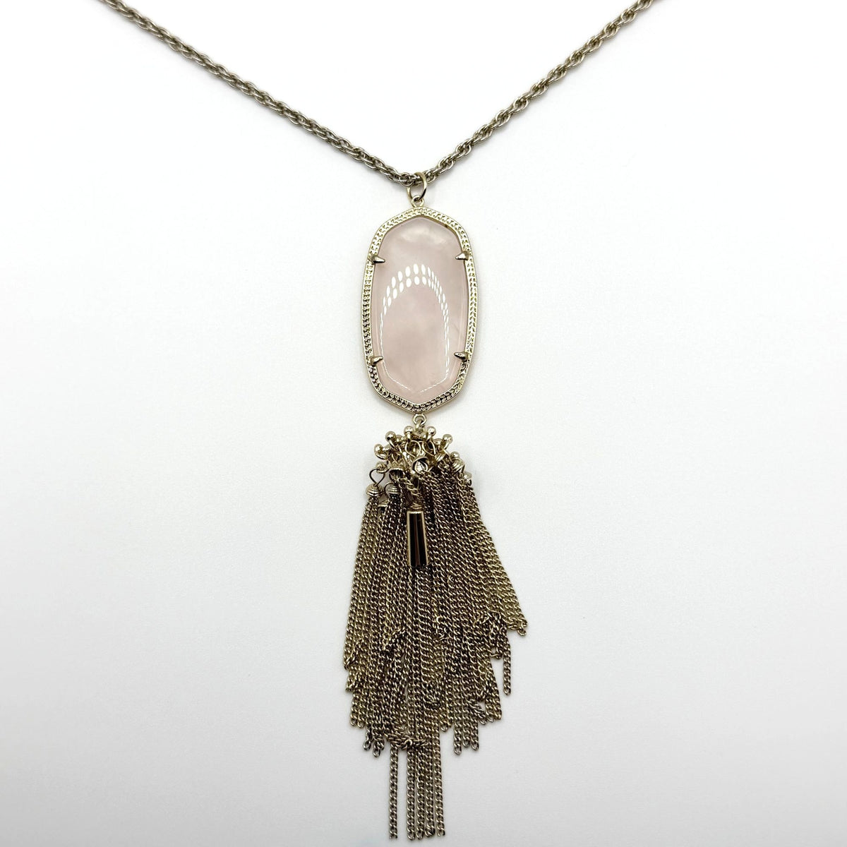 Kendra Scott Rose Quartz Gold-Tone Long Pendant Necklace