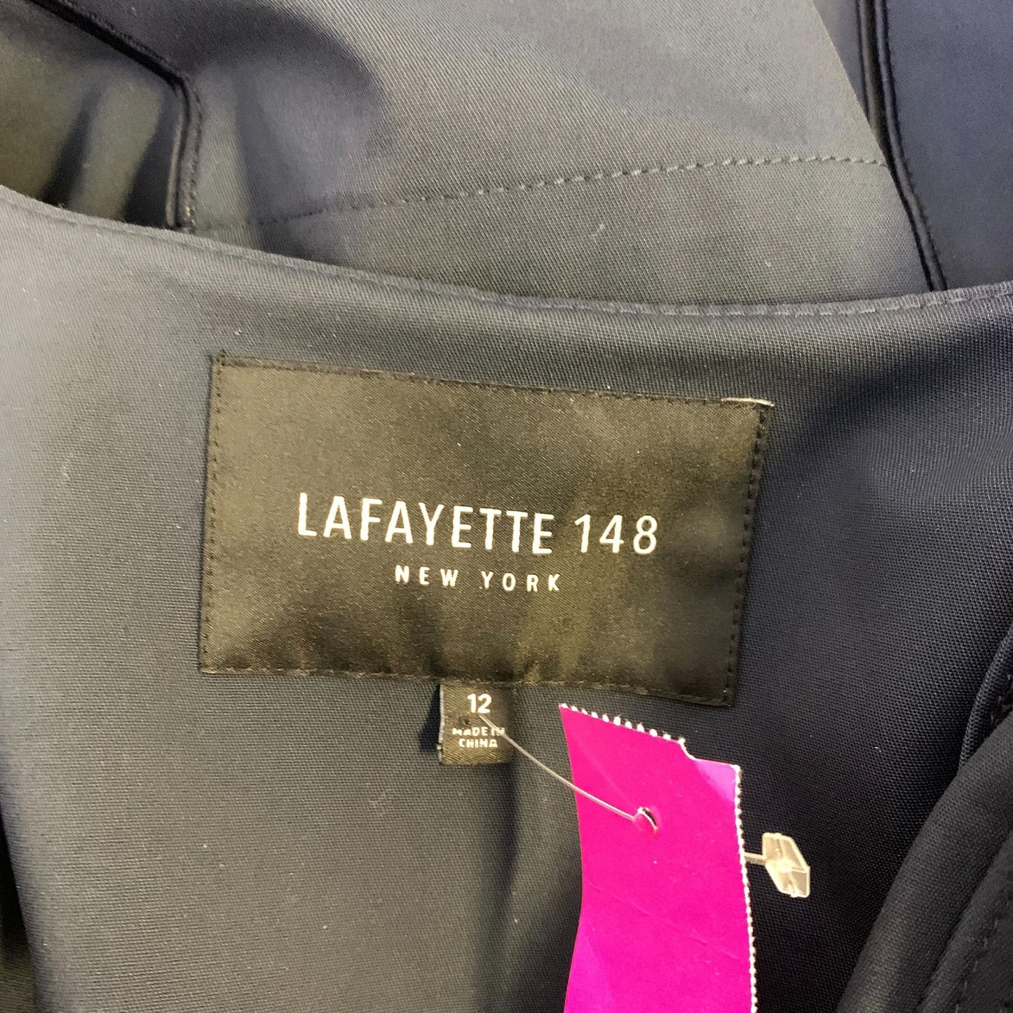 *Lafayette 148 Navy Stretch Cotton Jacket/Blazer Size 12