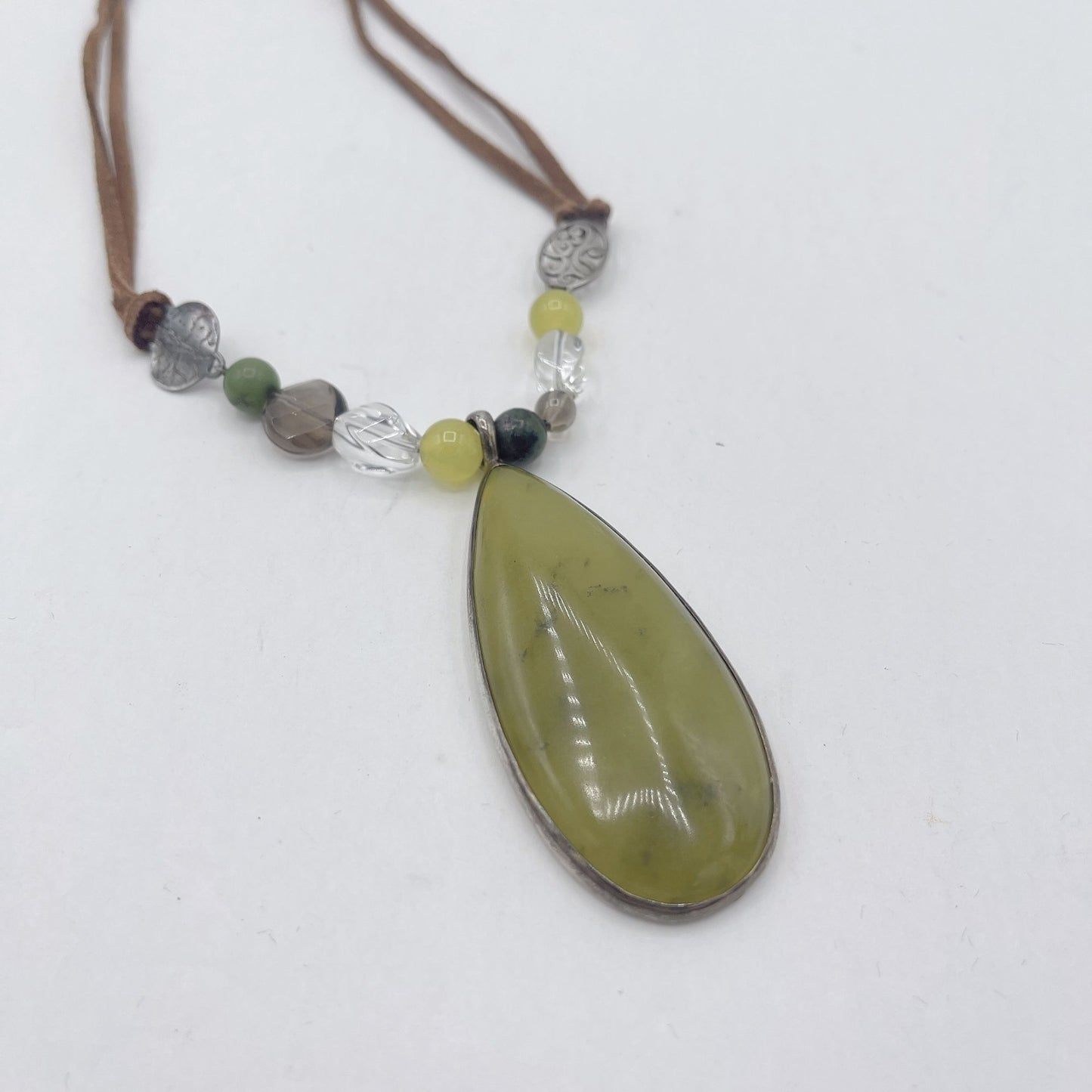Silpada Green Beaded Pendant Necklace Medium