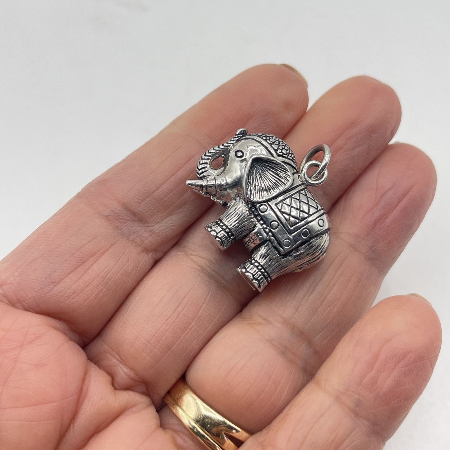 925 Silver Elephant Charm Pendant For Necklace Or Bracelet