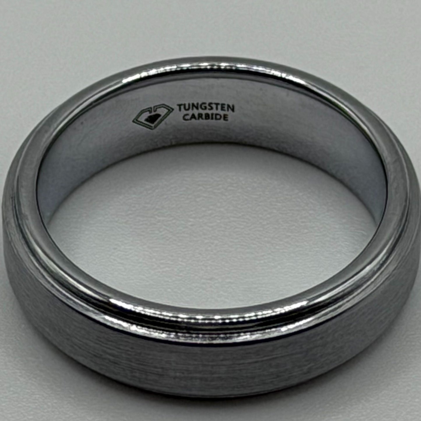 Tungsten Carbide Band Silver Tone Ring Size 9