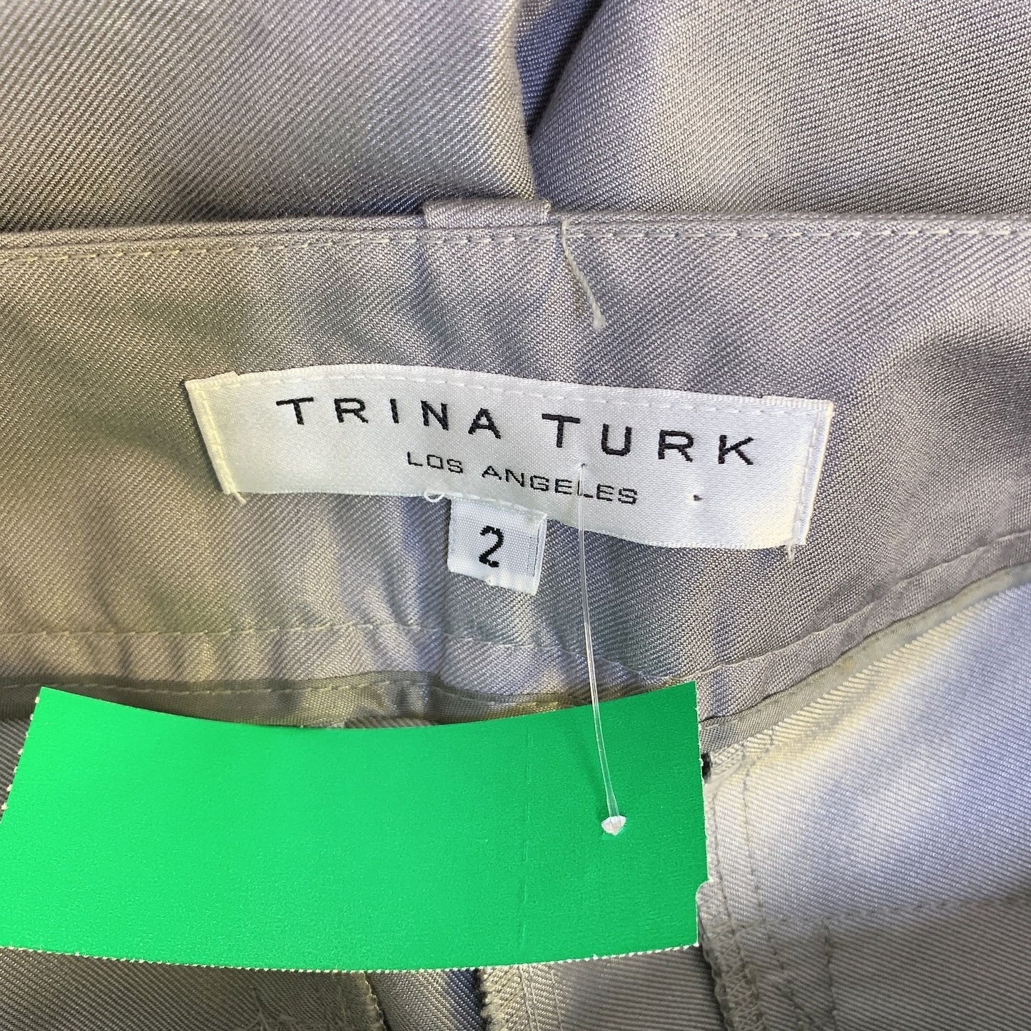 NWT Trina Turk Women's Dress Pants Size 2 Gray Cotton/Polyester Made In California