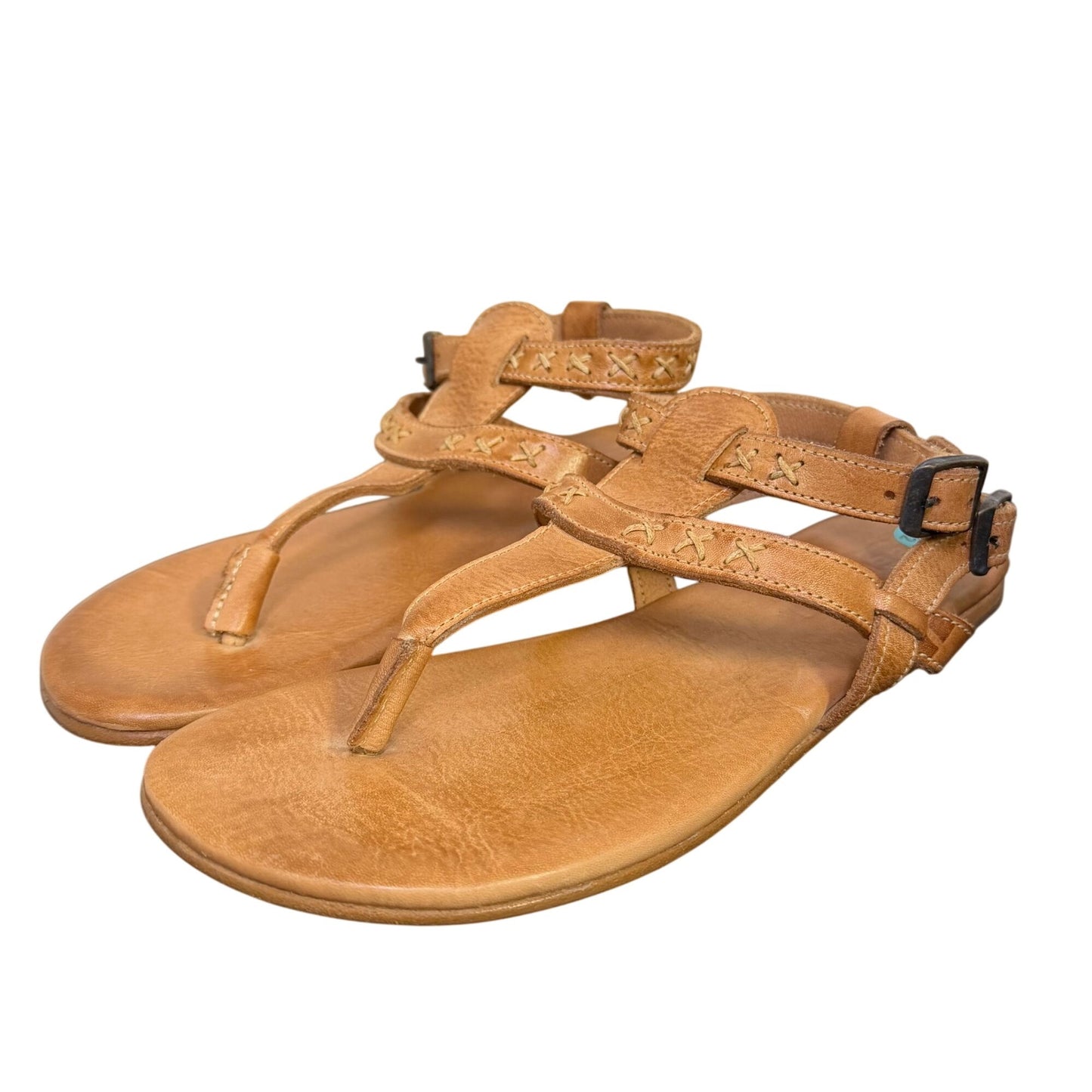 Bed Stu Brown Leather Sandals Buckle Strap Size 7.5