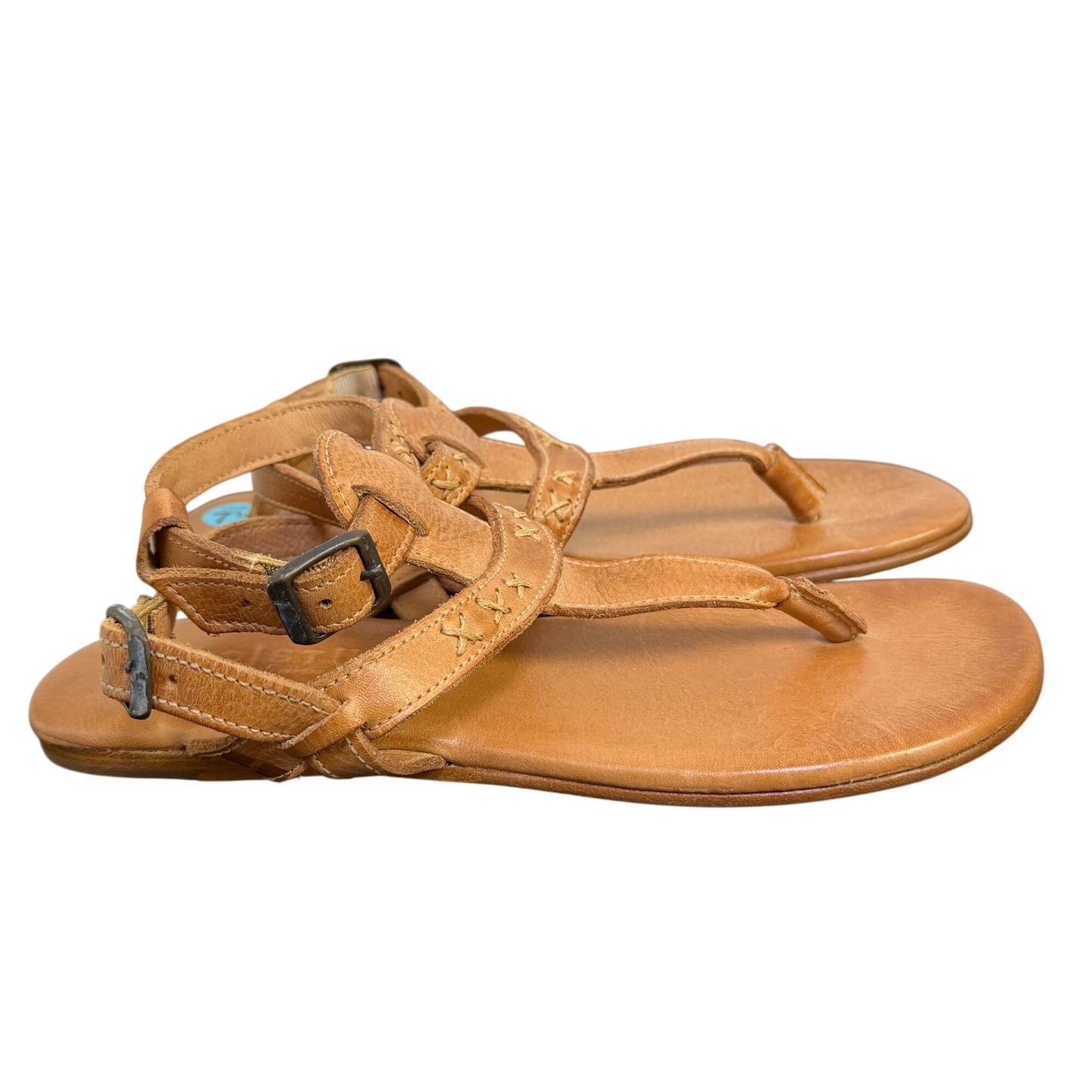 Bed Stu Brown Leather Sandals Buckle Strap Size 7.5