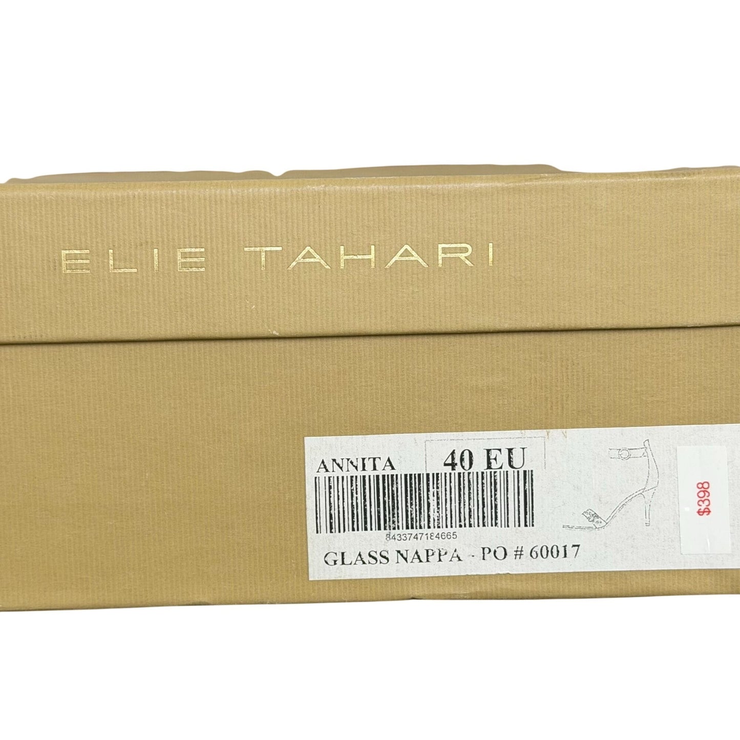 Elie Tahari White Embellished Heels Sandals W/ Bee Accent Size 9.5/40