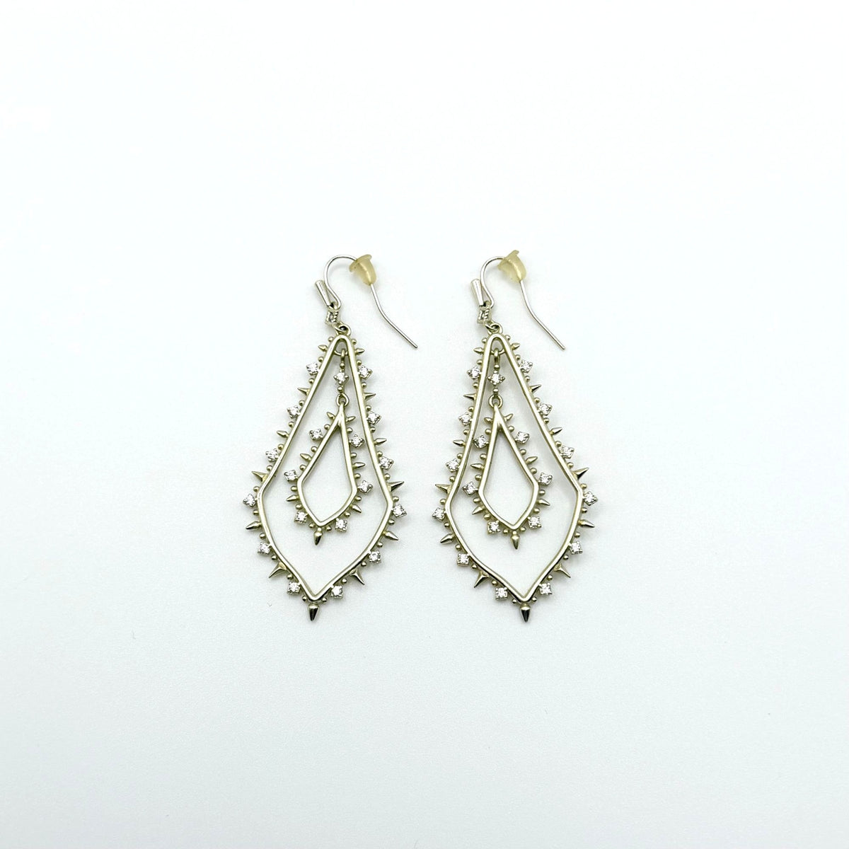 Kendra Scott Gold-Tone Drop Earrings With Crystal Accents