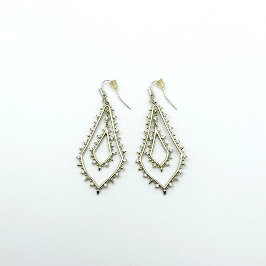 Kendra Scott Gold-Tone Drop Earrings With Crystal Accents