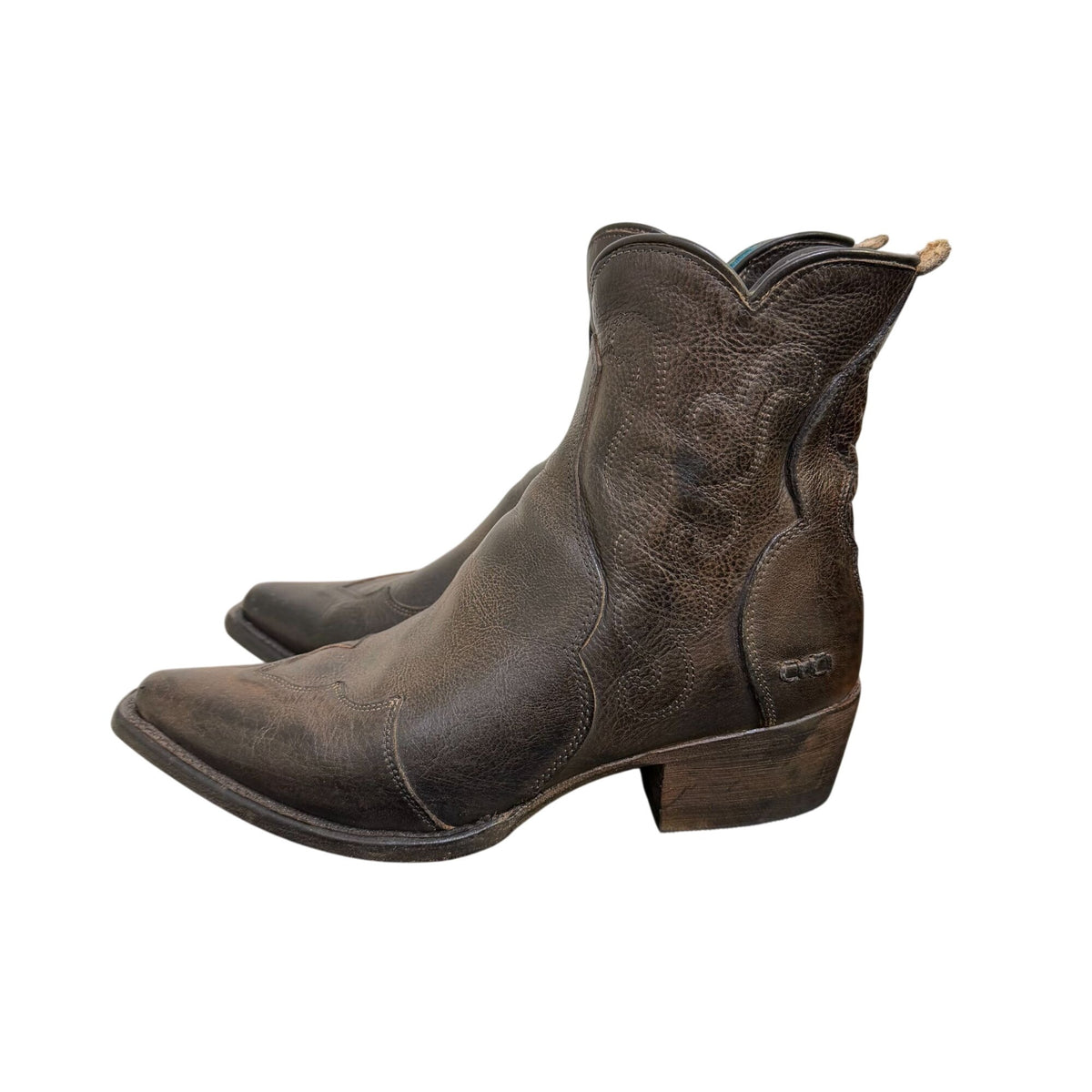 Bed Stu Brown Leather Western Ankle Boots Size 8.5