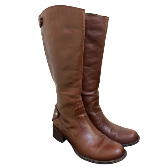 Born Brown Leather Knee-High Boots Size 7