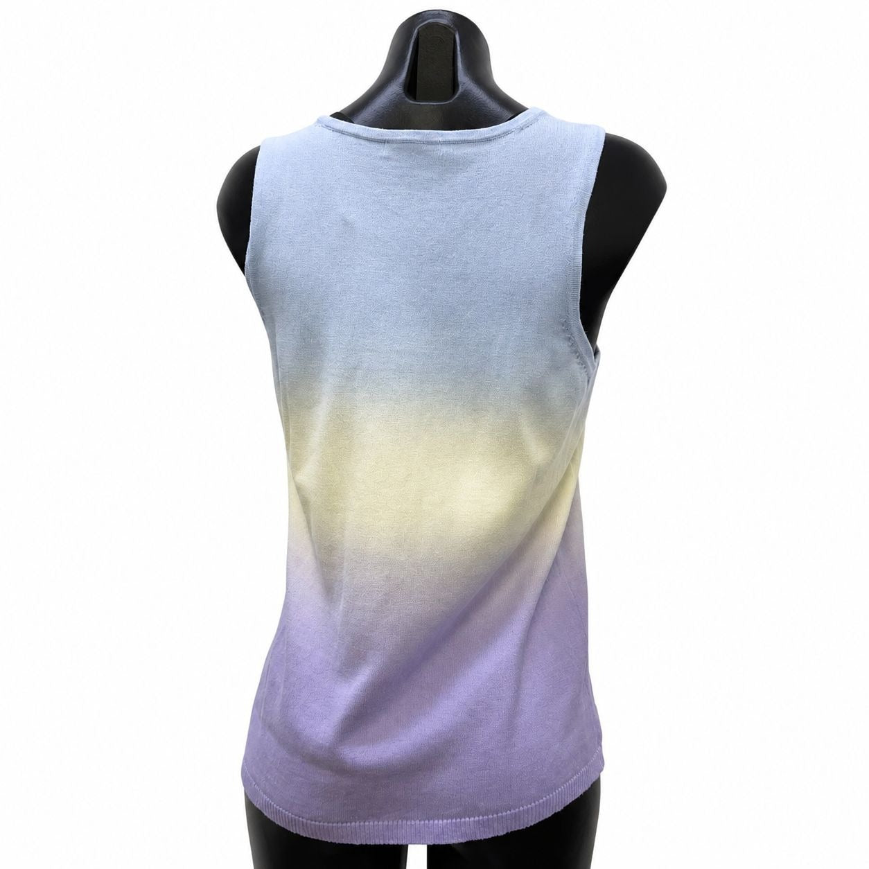 Johnny Was 3-pc Ombre Cardigan Blouse & Pants Set Blue Purple XS/S