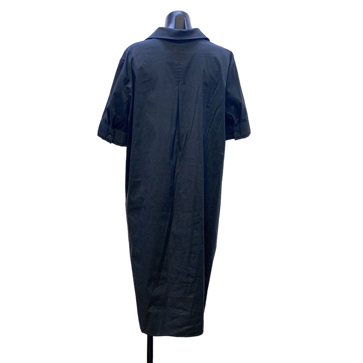 Lafayette 148 New York Black Button-Up Dress XXL