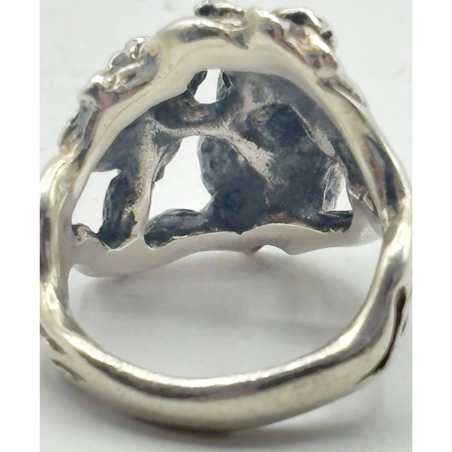 Sterling Silver Floral Design Ring Size 5.5