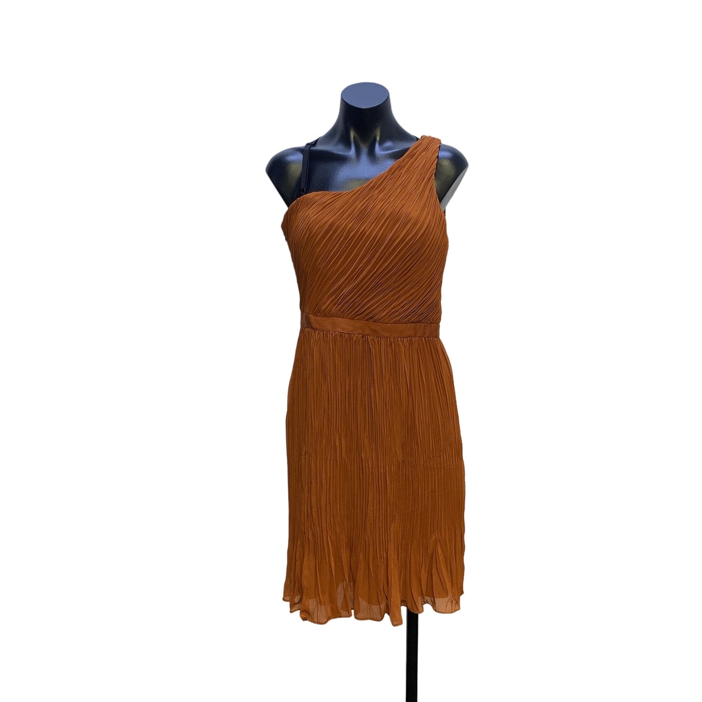 Club Monaco Rust One -Shoulder Ruched Dress Size 6