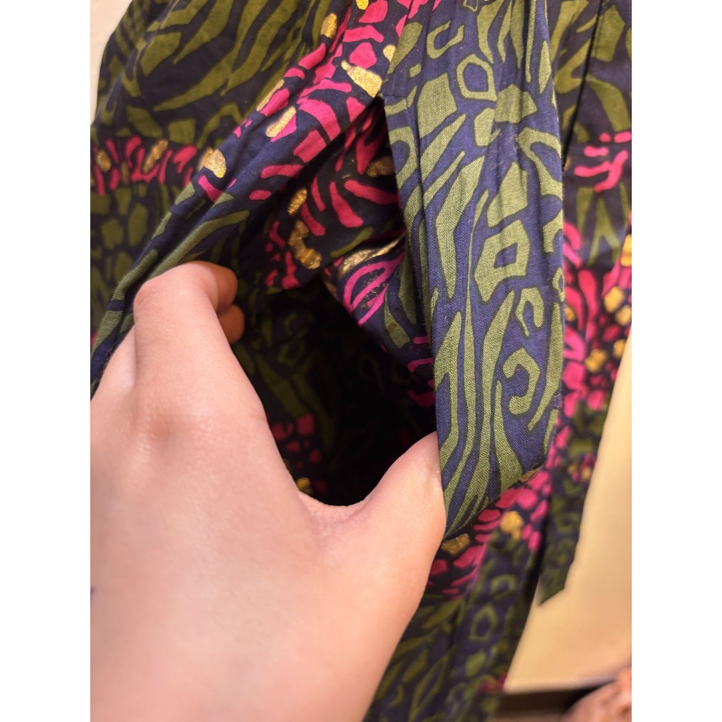 NWT Jude Connally Green Multi-Print Maxi Dress With Tie Waist & Cap Sleeves S