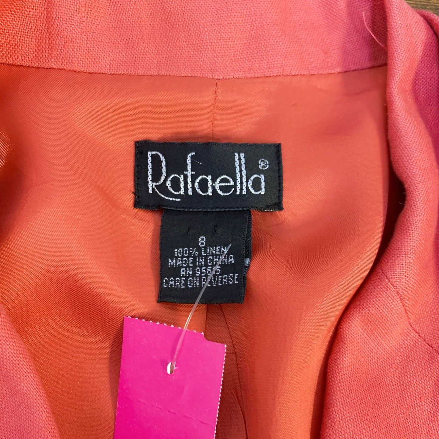 *Rafaella Salmon Linen Jacket Size 8