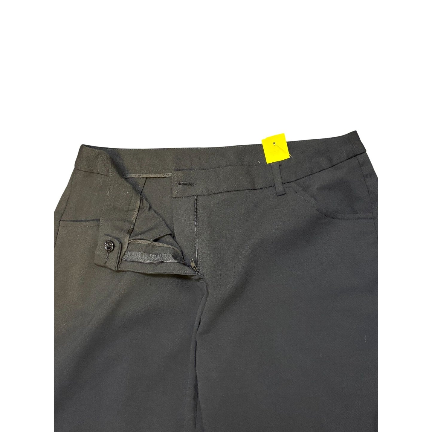 D & G Dolce & Gabbana Womens Black Cuffed Wide-Leg Trousers Size 10