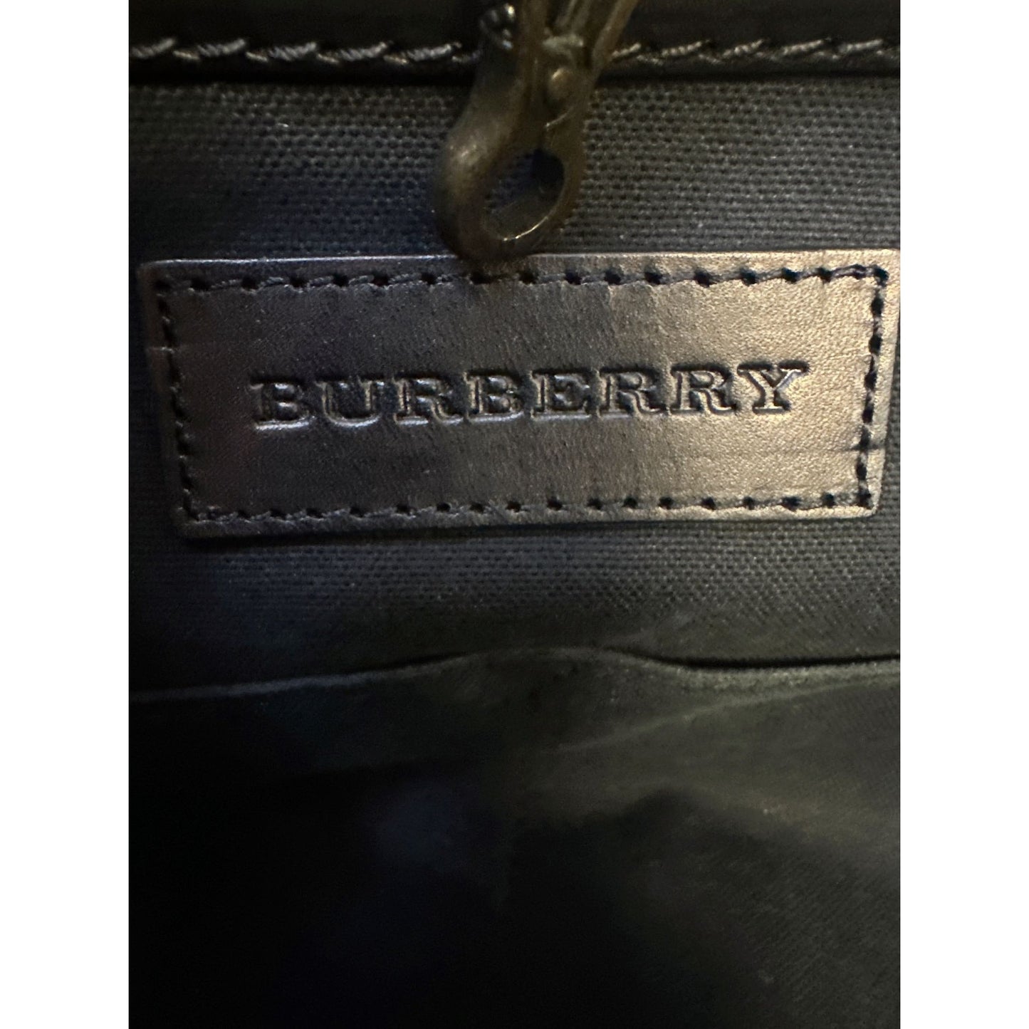 NWT Burberry Black Canvas & Leather Tote Bag