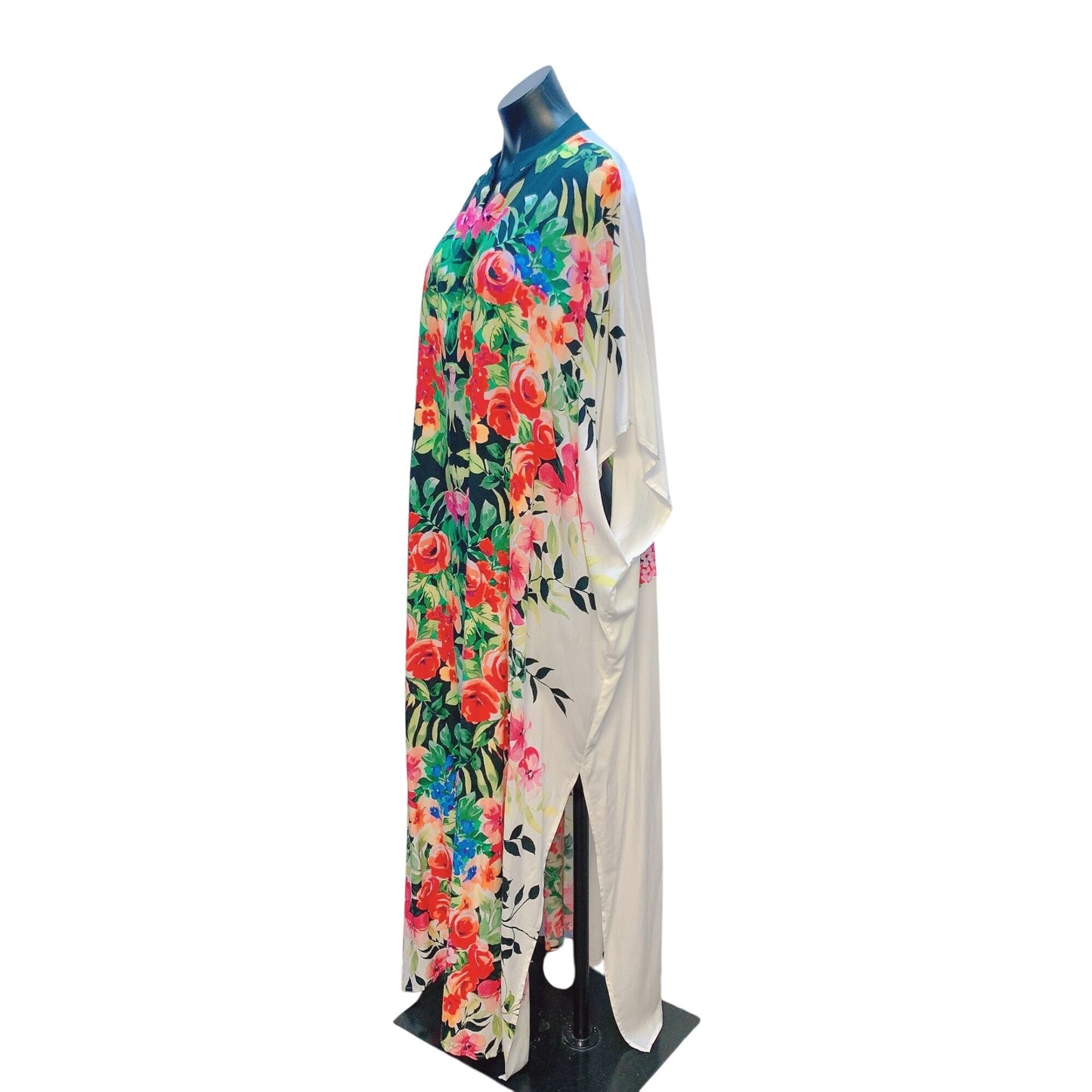 Johnny Was Kimono Floral Print Loose Fit Bohemian Style Multicolor L/XL