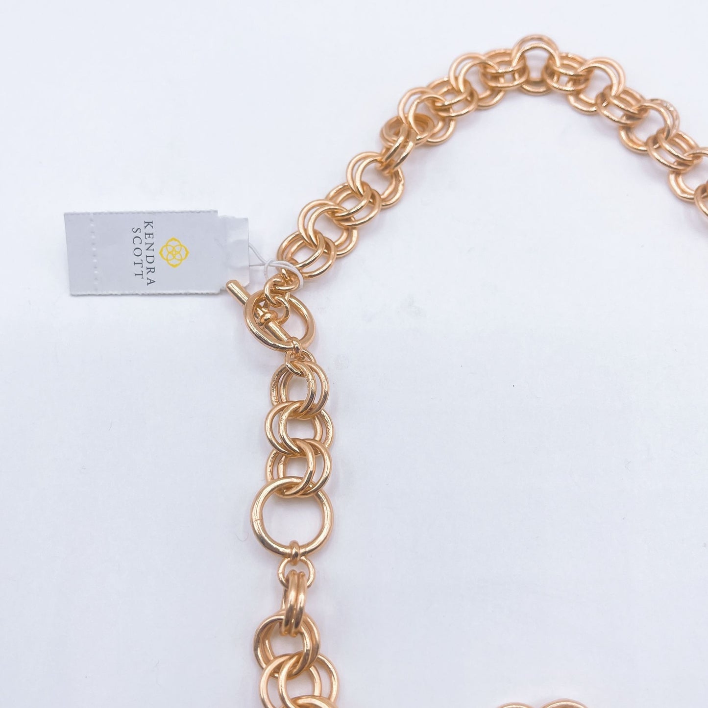 Kendra Scott 20" Double Chain Link Necklace In Rose Gold