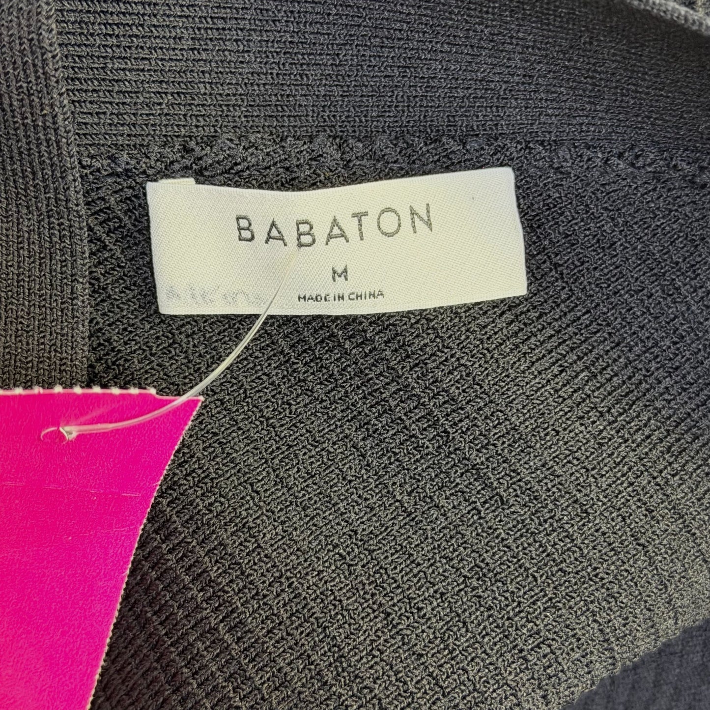 Babaton Black Ribbed Knit Halter Dress M