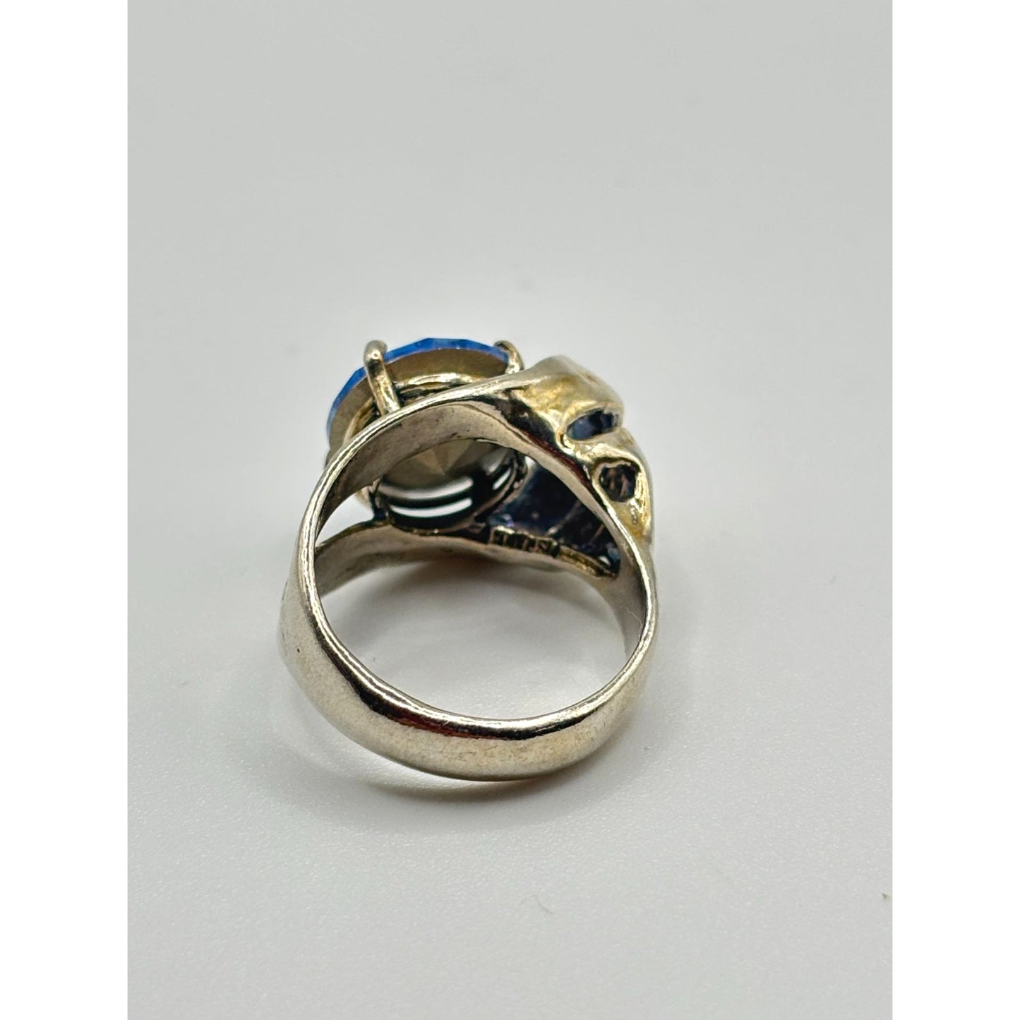 Noa Zuman Wrapped Ring 925 Sterling Silver With Blue Stone Size 8