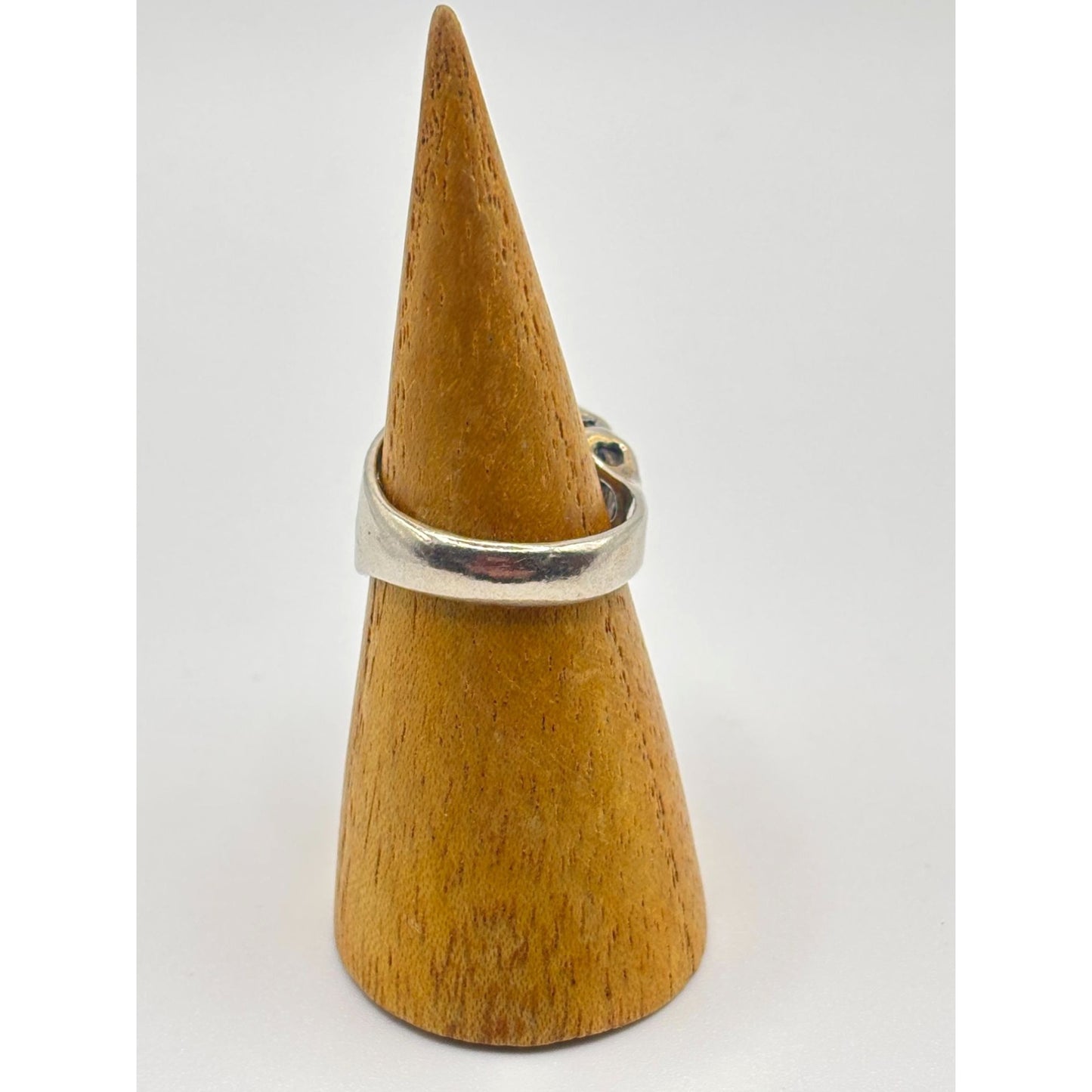 Noa Zuman Wrapped Ring 925 Sterling Silver With Blue Stone Size 8