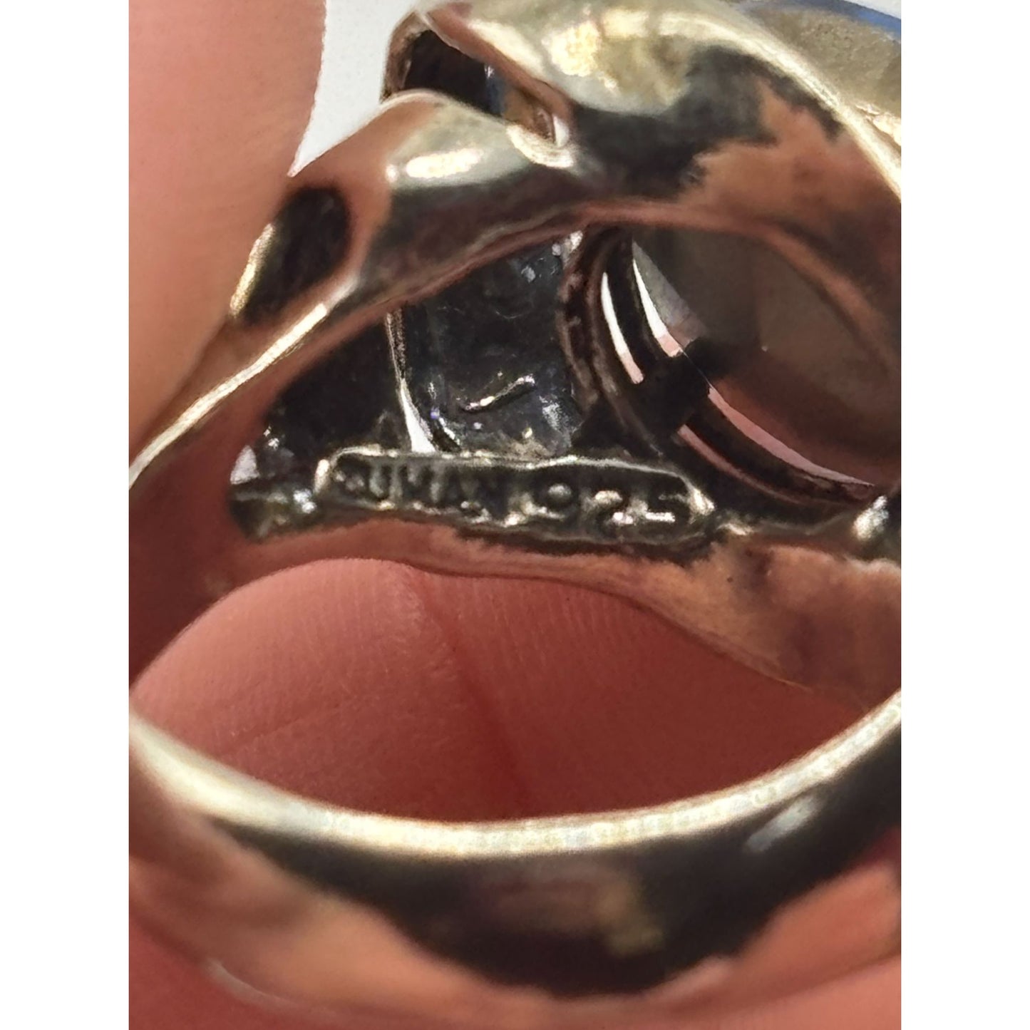 Noa Zuman Wrapped Ring 925 Sterling Silver With Blue Stone Size 8